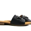 Slippers | Sandalen En Slippers^Gabor Slipper Schwarz Uni Gold Nappa