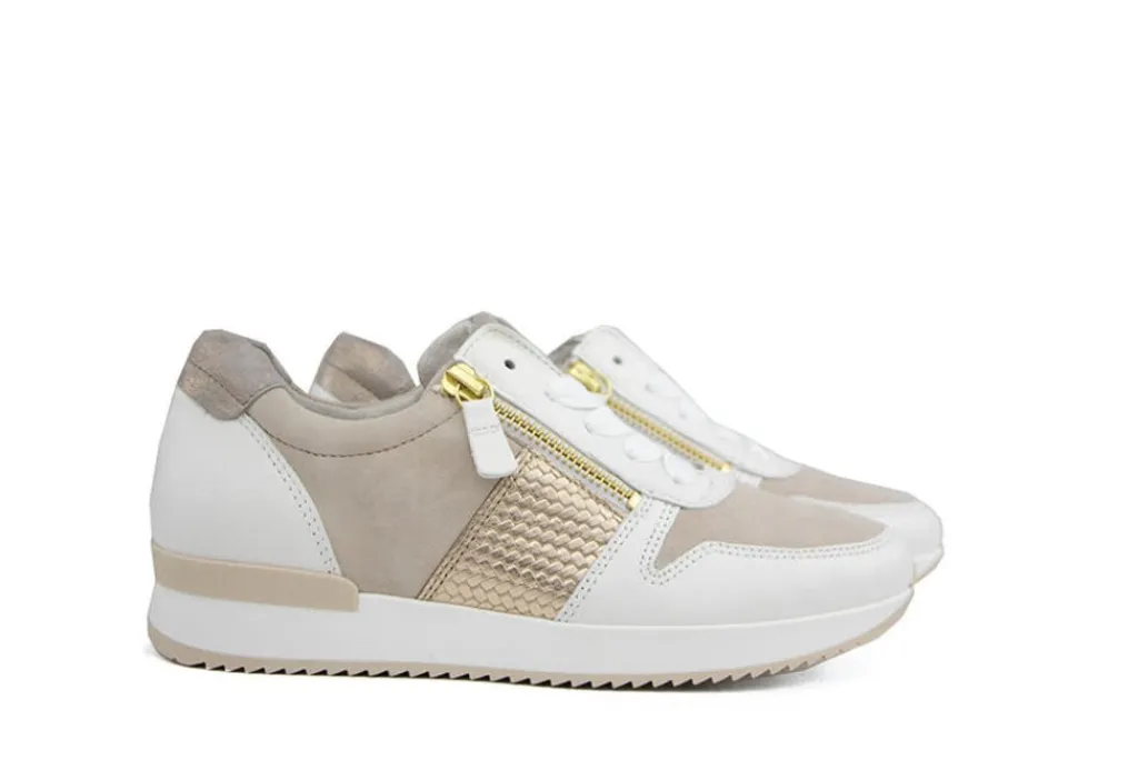 Sneakers^Gabor Sneaker Latte Oak Kombi Nappa Treccia
