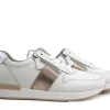 Sneakers^Gabor Sneaker Latte Puder Silber Nappa Satin