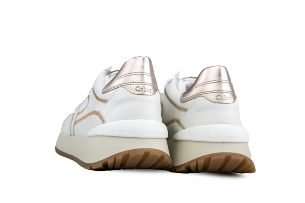 Sneakers^Gabor Sneaker Latte Puder Nappa