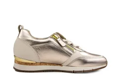 Sneakers^Gabor Sneaker Puder Creme Gold Satin