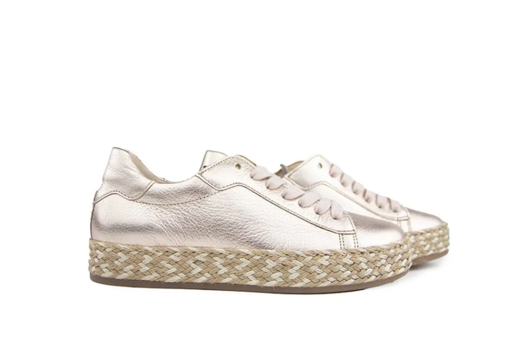 Sneakers^Gabor Sneaker Puder Metal Cervo Lurex