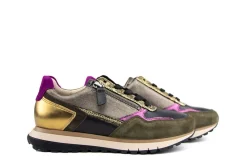 Sneakers^Gabor Sneaker Schwarz Efeu Golden Triton