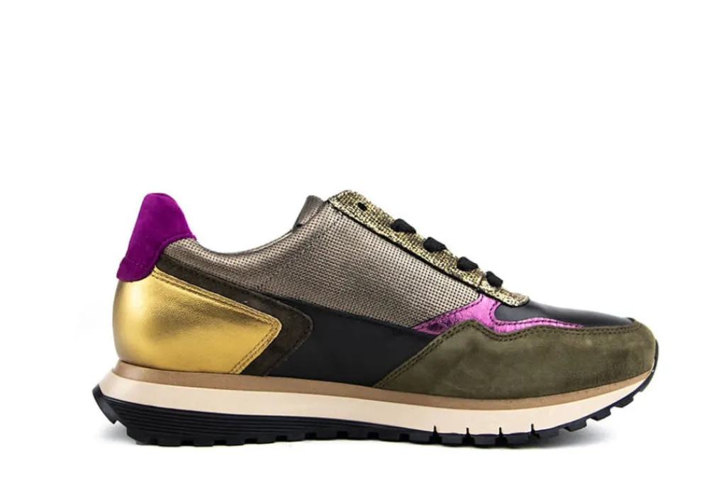 Sneakers^Gabor Sneaker Schwarz Efeu Golden Triton