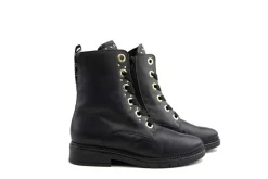 Veterboots En Bikerboots^Gabor Veterboot Schwarz Gold Levaredo Kroko
