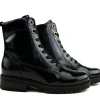 Veterboots En Bikerboots^Gabor Veterboot Schwarz Knautschlack