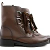 Veterboots En Bikerboots^Gabor Veterboots Bruin Sattel Nappa Roma