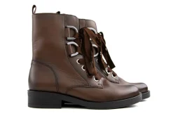 Veterboots En Bikerboots^Gabor Veterboots Bruin Sattel Nappa Roma