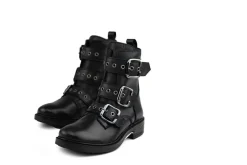 Veterboots En Bikerboots^GIGA Bikerboot Gespen Tramonto Black