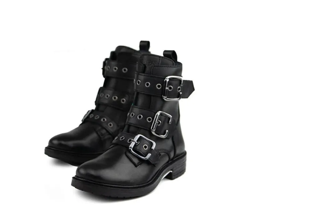 Veterboots En Bikerboots^GIGA Bikerboot Gespen Tramonto Black