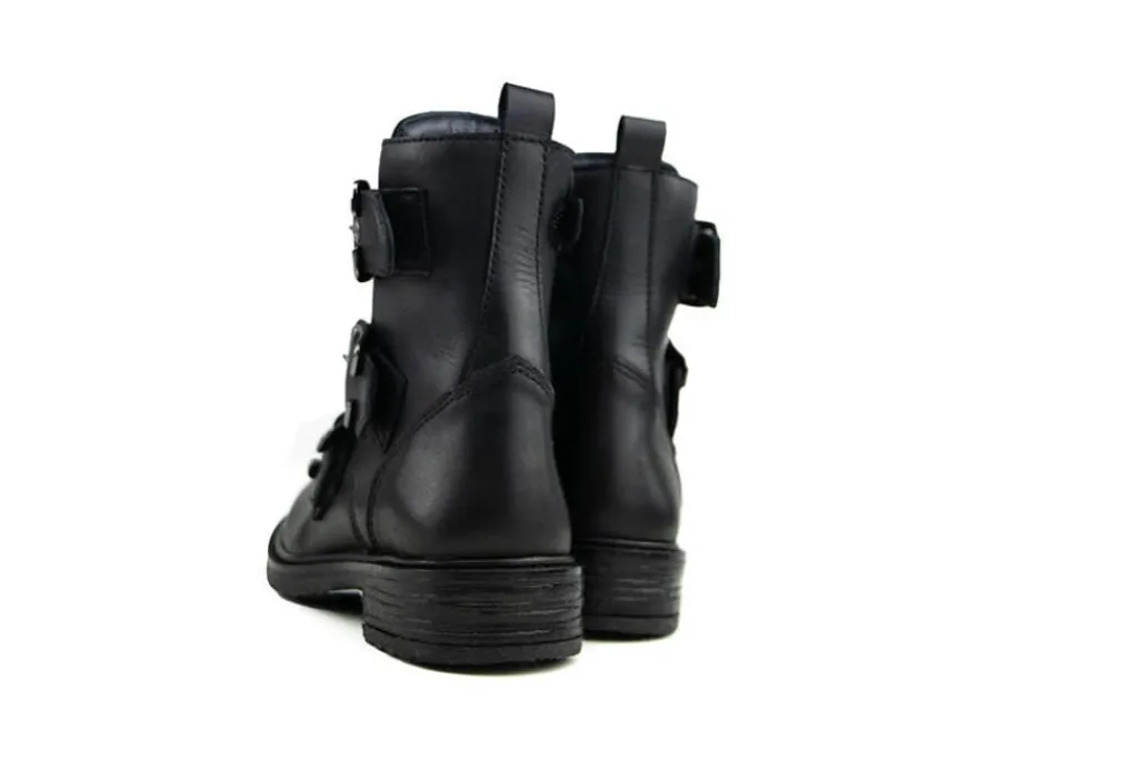 Veterboots En Bikerboots^GIGA Bikerboot Gespen Tramonto Black