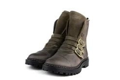 Veterboots En Bikerboots^GIGA Bikerboots Taupe Riempjes