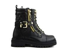 Veterboots En Bikerboots^GIGA Veterboot Anouk Nero Crust Gold