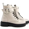 Veterboots En Bikerboots^GIGA Veterboot Gesp Velvet Light Taupe