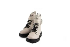 Veterboots En Bikerboots^GIGA Veterboot Gesp Velvet Light Taupe