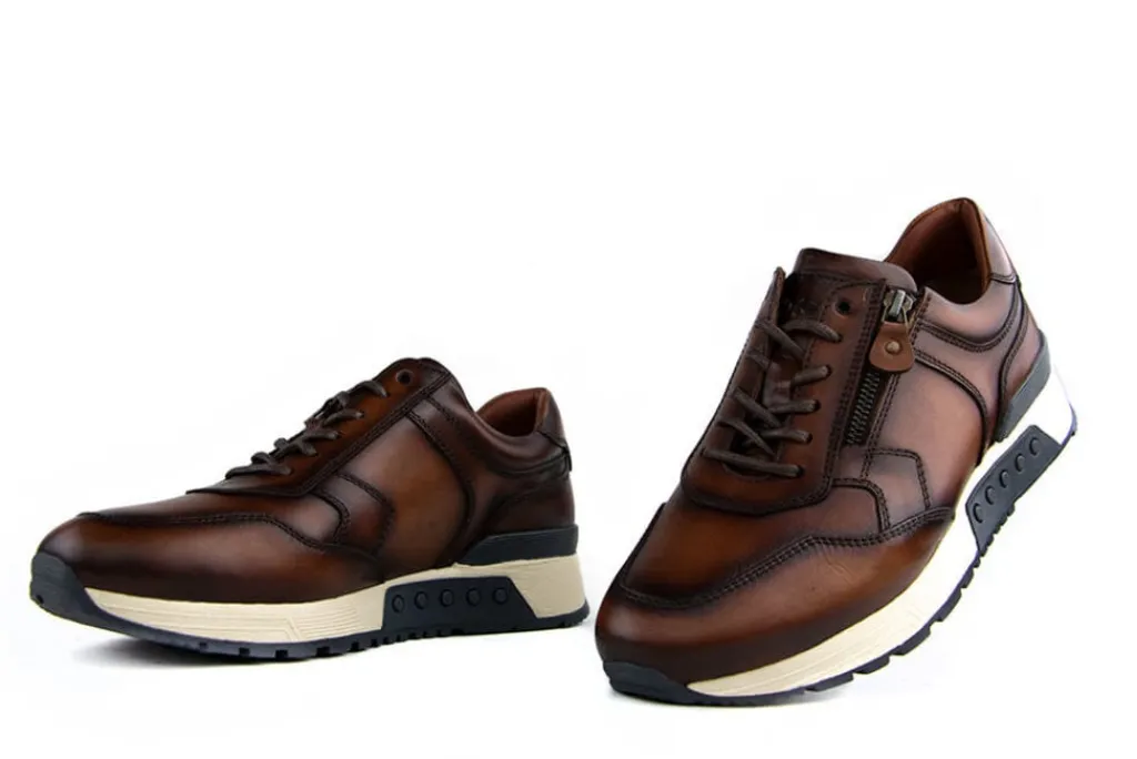 Sneakers^Greve Sneakers Haarlem Cognac K-leest