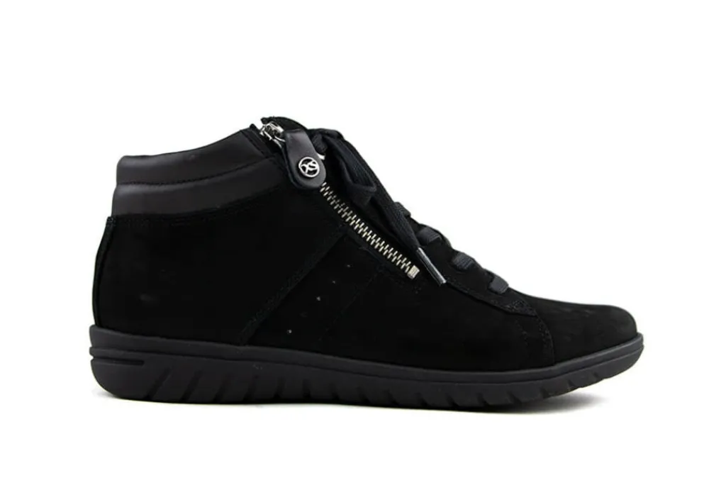 Veterschoenen | Wijdte G^Hartjes Hoge Veterschoen Casual Boots Zwart
