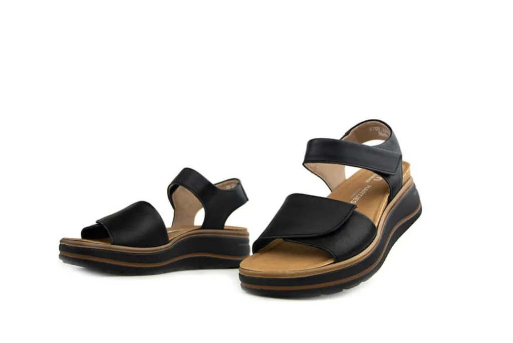 Sandalen En Slippers | Wijdte H^Hartjes Sandaal Woogie Natural Schwarz