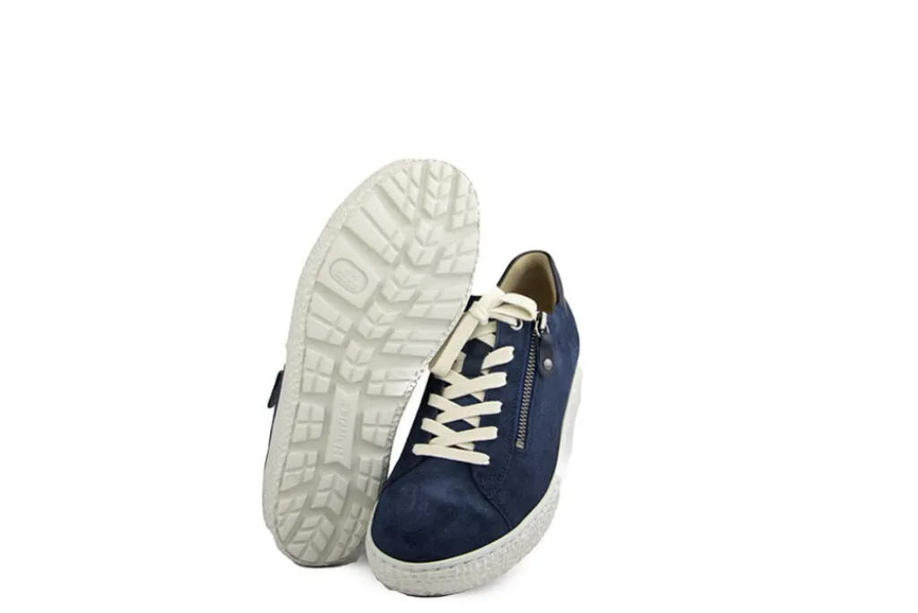 Sneakers | Wijdte H^Hartjes Sneaker Phil Dunkelblau Velour
