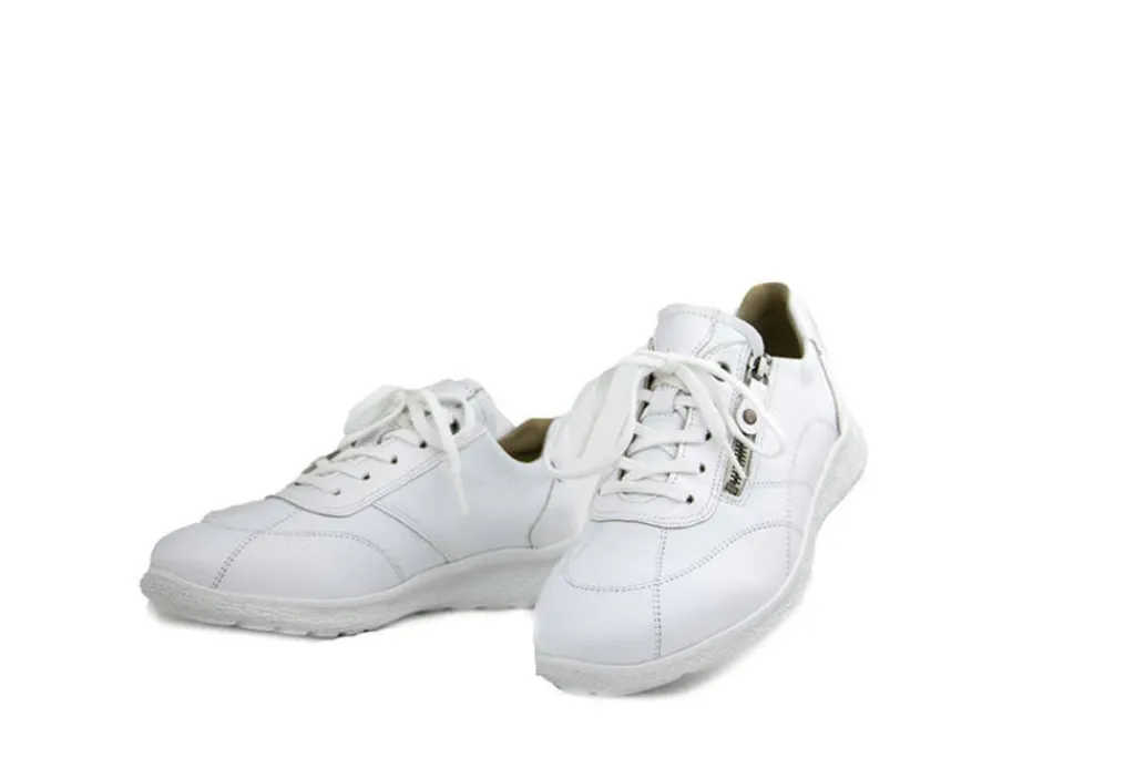 Sneakers | Wijdte K^Hartjes Sneaker Rap Weiss Nappa Lack