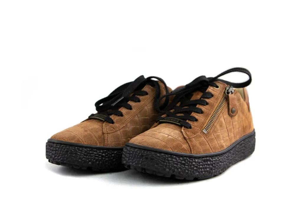Sneakers | Wijdte H^Hartjes Sneakers Phil Cognac Croco