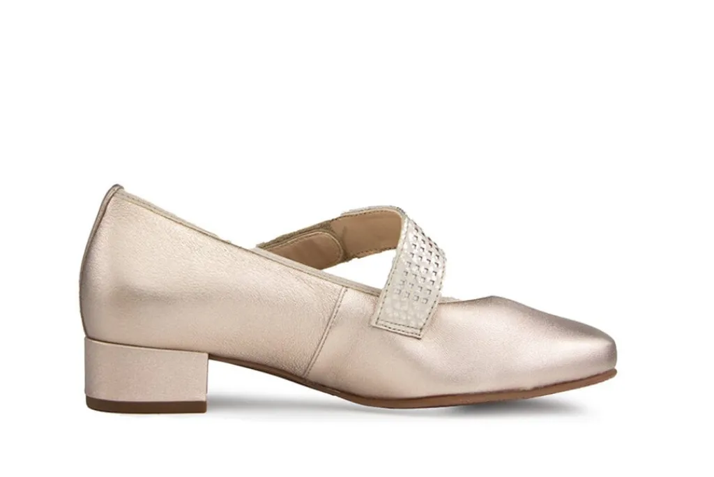 Bandschoenen^Hassia Bandschoen Lightbronze Perlato