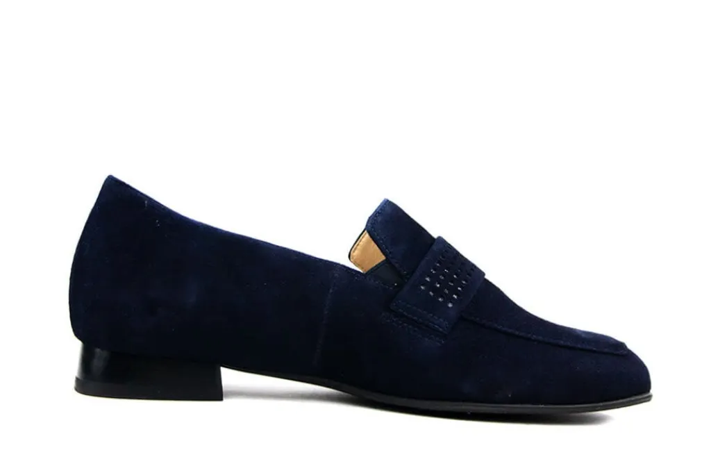 Loafers | Wijdte H^Hassia Loafer Blue Suede Perlato
