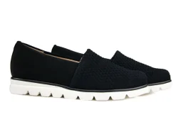 Loafers | Wijdte G^Hassia Loafer Hexagon Stretch Schwarz