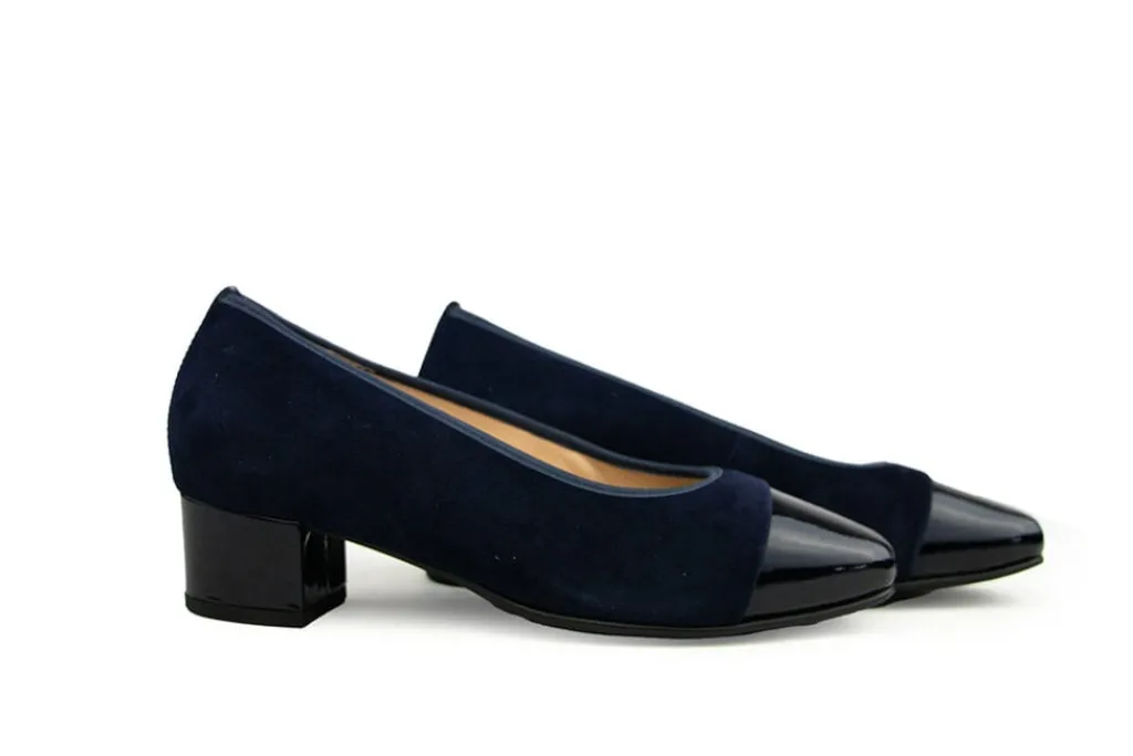 Pumps | Wijdte J^Hassia Pump Blue Multi Suede Lak