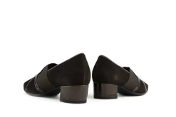 Pumps | Wijdte J^Hassia Pumps Donkebruin Suede Shinylack