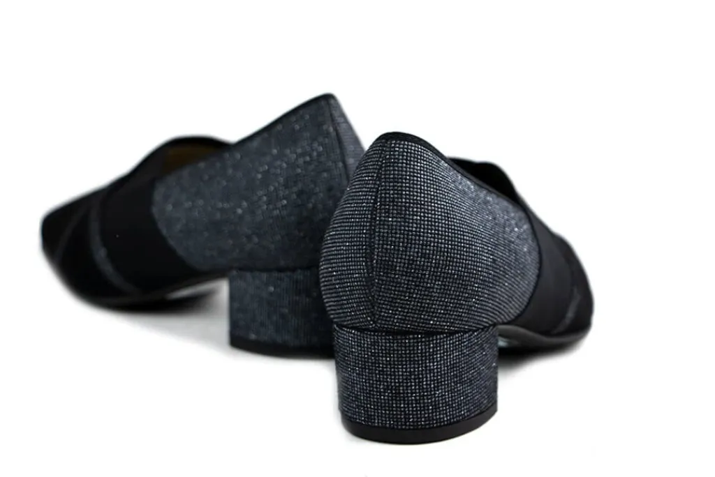 Pumps | Wijdte J^Hassia Pumps Zwart Suede Glitter J-leest