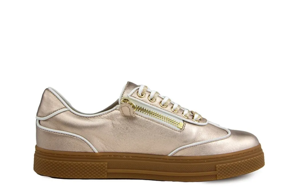 Sneakers^Hassia Sneaker Lightbronze Weiss