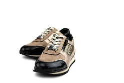 Sneakers | Wijdte H^Hassia Sneaker Taupe Schwarz Pixel