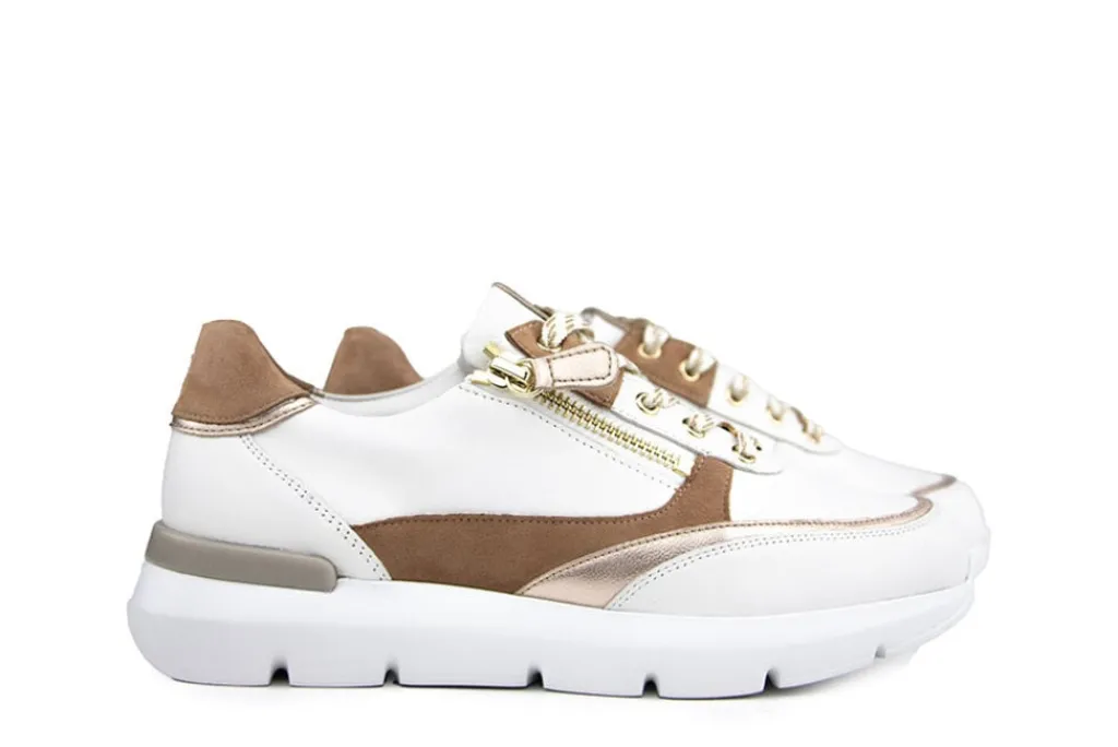 Sneakers^Hassia Sneaker Weiss Cappuccino