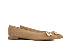 Ballerina's | Loafers / Instappers^Högl Ballerina Coco Bruin Suede