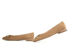 Ballerina's | Loafers / Instappers^Högl Ballerina Coco Bruin Suede