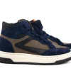 Sneakers^HIP Hoge Sneaker Donkerblauw Combi