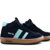Sneakers^HIP Hoge Sneaker Donkerblauw Combi