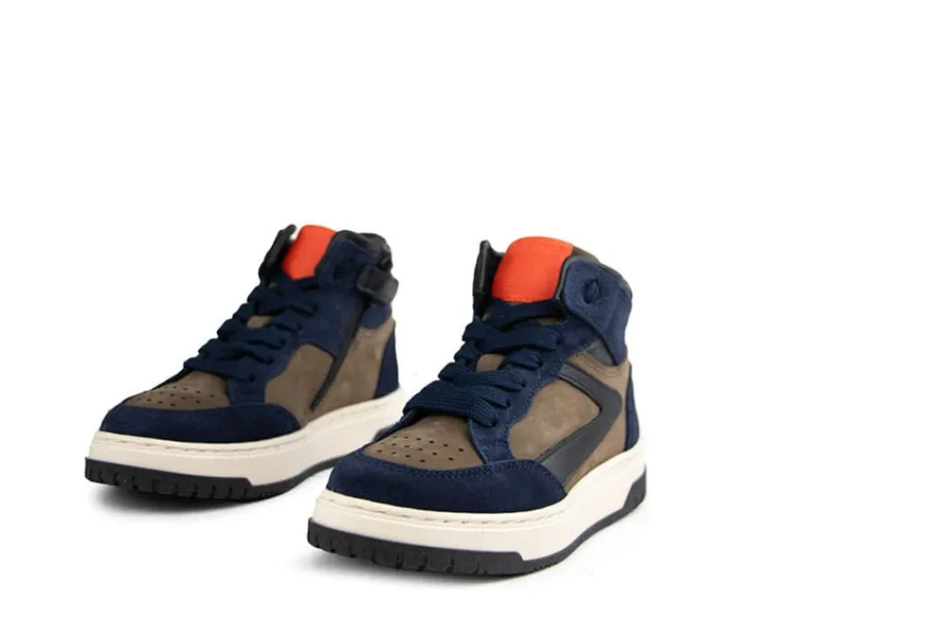 Sneakers^HIP Hoge Sneaker Donkerblauw Combi