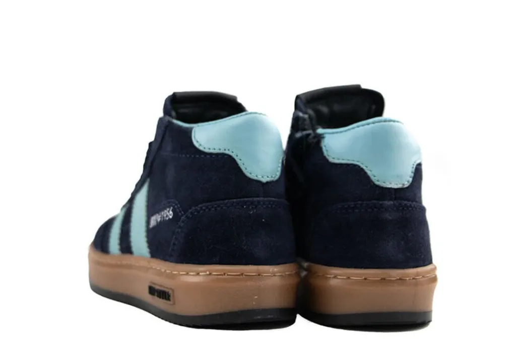 Sneakers^HIP Hoge Sneaker Donkerblauw Combi