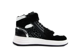 Sneakers^HIP Hoge Sneaker Donkerzilver Combi