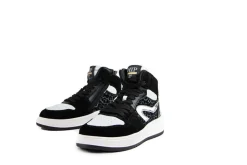 Sneakers^HIP Hoge Sneaker Donkerzilver Combi