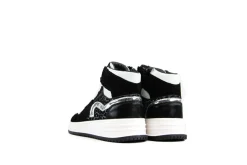 Sneakers^HIP Hoge Sneaker Donkerzilver Combi