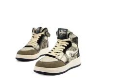 Sneakers^HIP Hoge Sneaker Taupe Combi