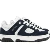 Sneakers^HIP Sneaker Donkerblauw Wit Combi