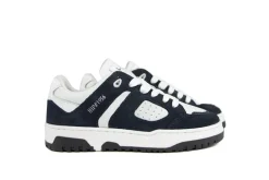 Sneakers^HIP Sneaker Donkerblauw Wit Combi