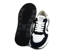 Sneakers^HIP Sneaker Donkerblauw Wit Combi