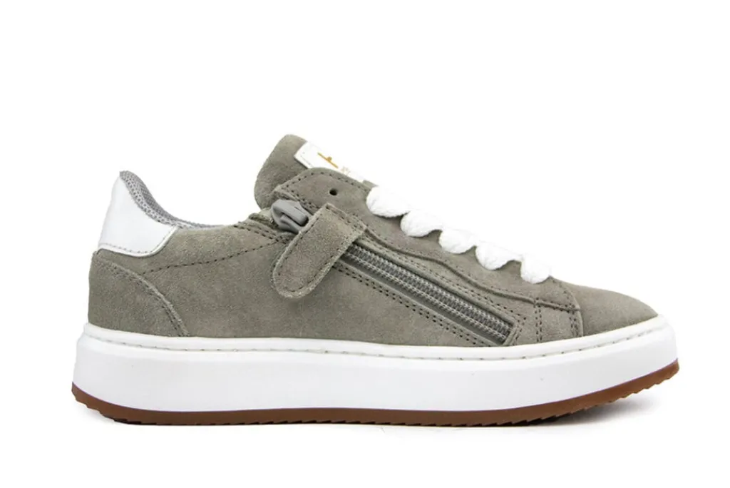 Sneakers^HIP Sneaker Light Grey Suede Combi