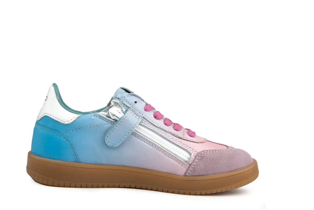 Sneakers^HIP Sneaker Roze Blauw Combi