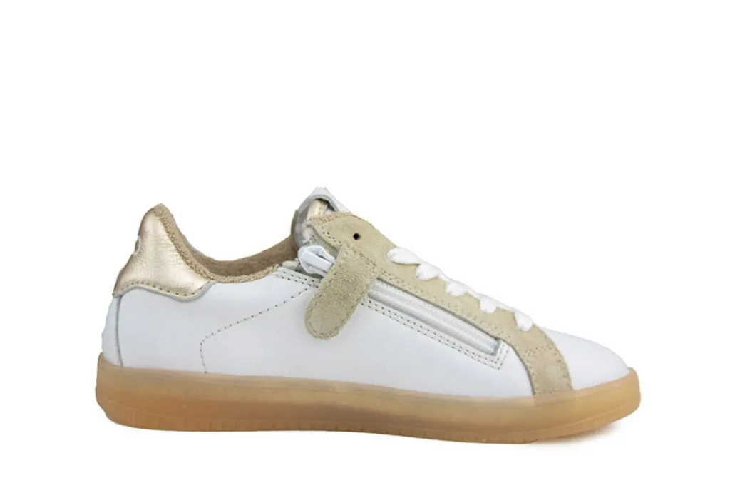 Sneakers^HIP Sneaker Wit Beige Combi